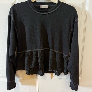 Altar'd State Charcoal Long Sleeve Top